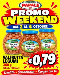 Supermercato Papale Valfrutta legumi offerta