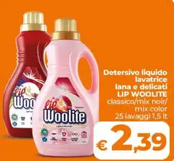 Ipercoop Radenza Detersivo liquido lavatrice lana e delicati LIP WOOLITE offerta