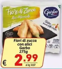 Ipercarni Fiori di zucca con alici Garbo offerta
