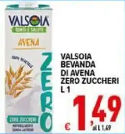 Iper Triscount Valsoia bevanda di avena zero zuccheri offerta