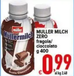Iper Triscount Müller Milch Zero fragola/cioccolato offerta
