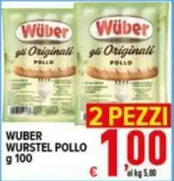 Iper Triscount Wüber Wurstel Pollo offerta