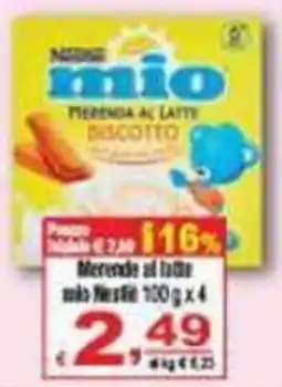 CTS Supermercati Mio merenda al latte biscotto offerta