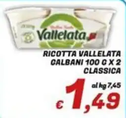 Idromarket Ricotta Vallelata Calbani Classica offerta