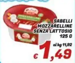 Idromarket Sabelli mozzarelline senza lattosio offerta