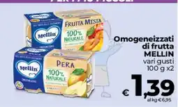 Ipercoop Radenza Omogeneizzati di frutta Mellin offerta