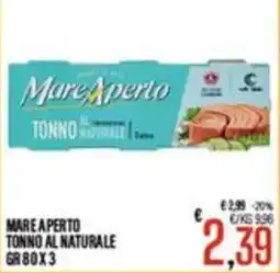 Supermercati EffePiù Mare Aperto Tonno al Naturale offerta
