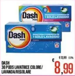 Supermercati EffePiù Dash 30 pods lavatrice colore offerta