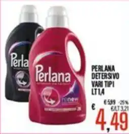 Supermercati EffePiù Perlana detersivo vari tipi offerta