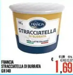 Supermercati EffePiù Francia stracciatella di burrata offerta