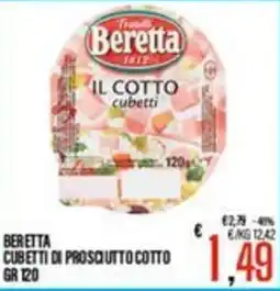 Supermercati EffePiù Beretta cubetti di prosciutto cotto offerta