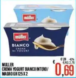 Supermercati EffePiù Müller Crema Yogurt Bianco Intero offerta