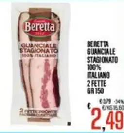 Supermercati EffePiù Beretta guanciale stagionato offerta