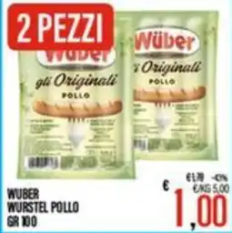 Supermercati EffePiù Wüber Wurstel Pollo offerta