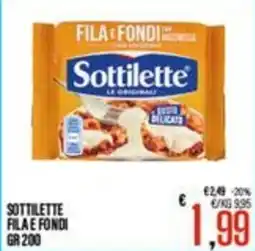Supermercati EffePiù Sottilette fila e fondi offerta