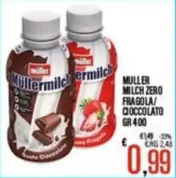 Supermercati EffePiù Müller Milch Zero Fragola / Cioccolato offerta