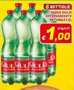 Idromarket Acqua Giulia effervescente naturale offerta