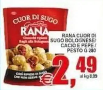 Rana cuor di sugo bolognese cacio e pepe pesto