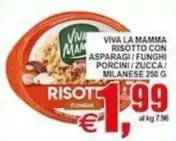 Pewex Viva la mamma risotto con asparagi / funghi porcini / zucca / milanese offerta