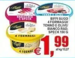 Pewex Biffi sugo 4 formaggi/tonno e olive/bianco rad.spec offerta