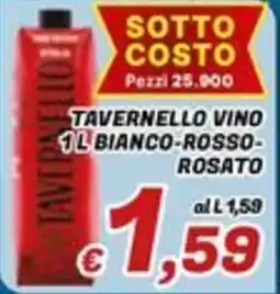 Idromarket Tavernello vino bianco-rosso-rosato offerta