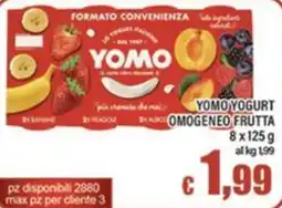 Top Supermercati Yomo yogurt omogeneo frutta offerta