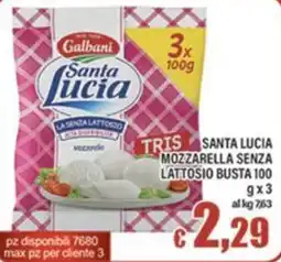 Top Supermercati Santa Lucia Mozzarella senza lattosio offerta