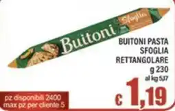 Top Supermercati Buitoni pasta sfoglia rettangolare offerta