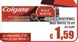 Top Supermercati Colgate dentifrici max white offerta