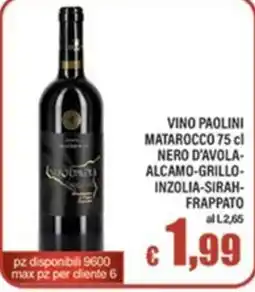 Top Supermercati Vino Paolini offerta