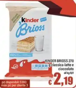 Top Supermercati Kinder Brioss offerta