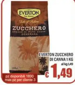Top Supermercati Everton zucchero di canna offerta