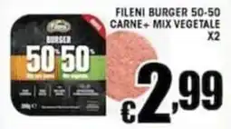 Sacoph Fileini burger 50-50 carne + mix vegetale offerta