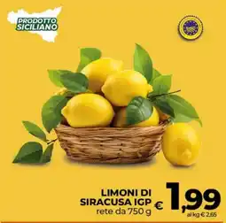 Ipercoop Radenza Limoni di Siracusa IGP offerta