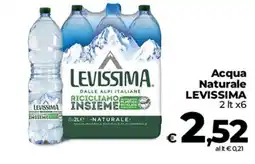 Ipercoop Radenza Acqua Naturale Levissima offerta