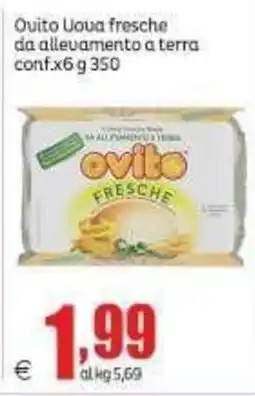 Elite Ovito Uova fresche da allevamento a terra offerta