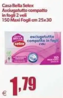 Elite Casa Bella Selex asciugatutto compatto in fogli 2 veli offerta