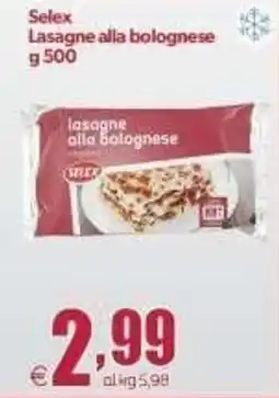 Elite Selex Lasagne alla bolognese offerta