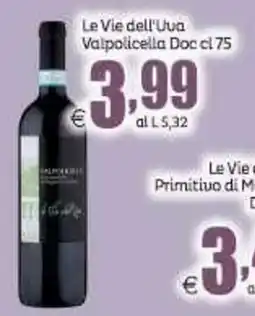 Elite Le Vie dell'Uva Valpolicella Doc offerta
