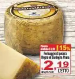 CTS Supermercati Formaggio di pecora Regina Sardigna Piana offerta