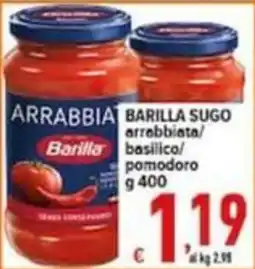 Iper Triscount Barilla sugo arrobbiata offerta