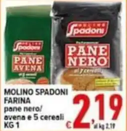Iper Triscount Molino Spadoni farina pane nero/avena e 5 cereali offerta