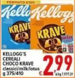 Iper Triscount Kellogg's cereali choco krave classici offerta