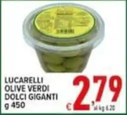 Iper Triscount Lucarelli olive verdi dolci giganti offerta