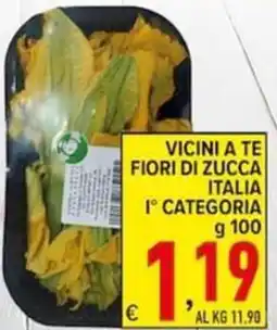 Iper Triscount Fiori di zucca Italia offerta