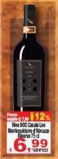 CTS Supermercati Vino DOC Cantine Les Montepulciano d'Abruzzo offerta