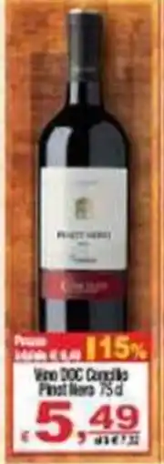CTS Supermercati Vino DOC Conchilo Pinot Nero offerta
