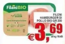 Pewex Fileni hamburger di pollo bio offerta