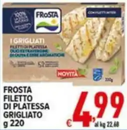 Iper Triscount Frosta filetto di platessa grigliato offerta