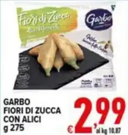 Iper Triscount Garbo Fiori di zucca con alici offerta